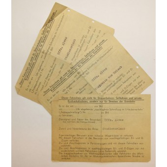 Wehrmacht Soldaten Ticket naar de trein van Wolchow Front naar huis in Köln. Espenlaub militaria